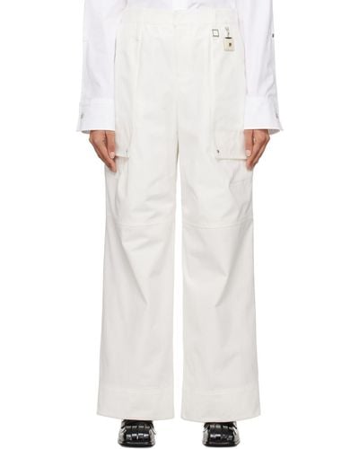 WOOYOUNGMI Off- Paneled Pants - White