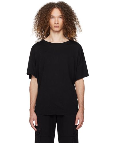 Les Tien オーバーサイズ Tシャツ - ブラック