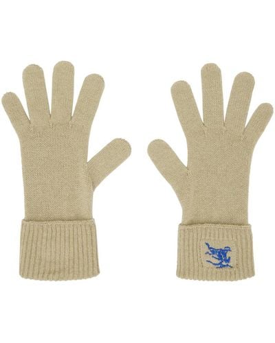 Burberry Beige Cashmere Blend Gloves - Multicolour