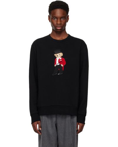 Ralph Lauren Purple Label Ralph Lauren Label Polo Bear Crewneck - Black