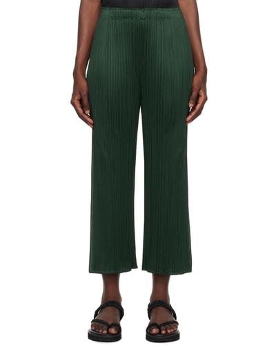 Pleats Please Issey Miyake Monthly Colours July Trousers - Green