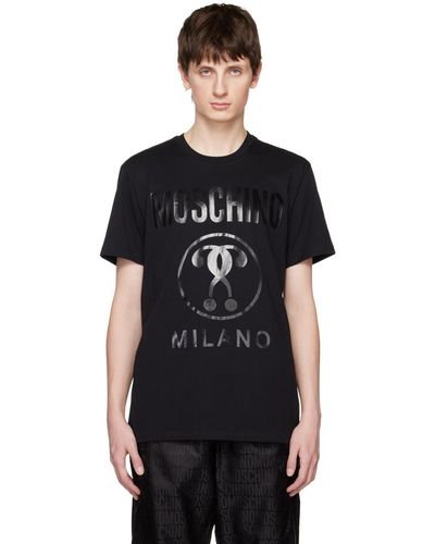Moschino Double Question Mark Tシャツ - ブラック