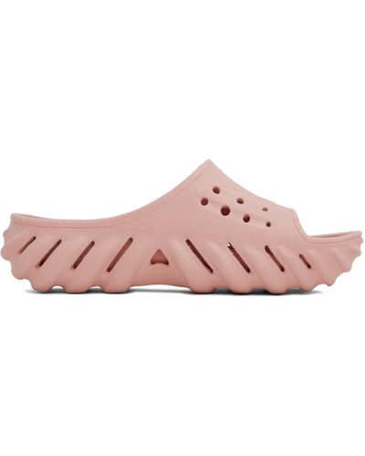 Crocs™ Pink Echo Slides - Black