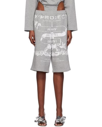 Y. Project Gray 'paris' Best' Shorts - Black