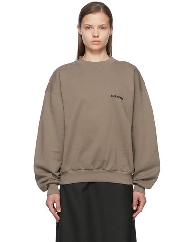Balenciaga Cotton Sweatshirt - Brown