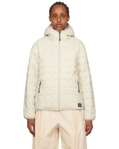 Taion Off- Hooded Reversible Down Jacket - Natural