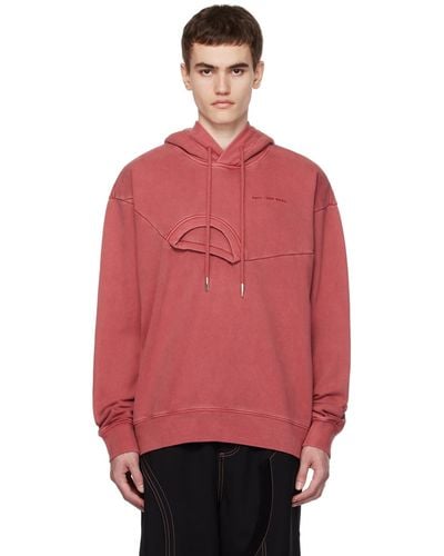Feng Chen Wang Panelled Hoodie - Red
