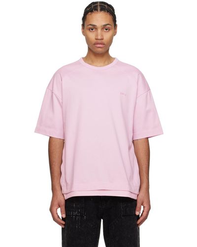 Juun.J Side Zip T-shirt - Pink