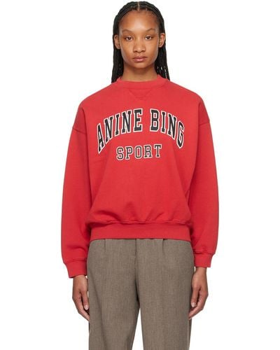 Anine Bing Jaci Sweatshirt - Red