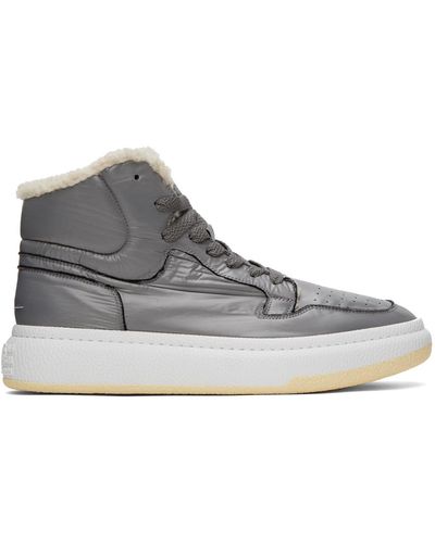 MM6 by Maison Martin Margiela Grey High Top Basketball Sneakers