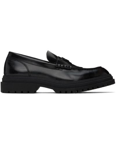 Fred Perry Black Fringed Loafers