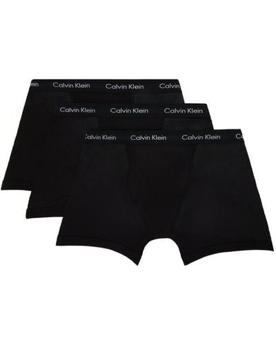 Calvin Klein Three-pack Black Stretch Boxer Briefs