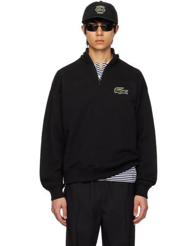 Lacoste Quarter Zip Sweater - Black