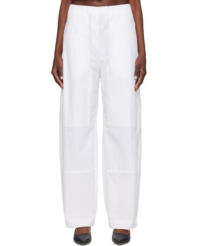 Paris Georgia Basics Pantalon de style parachute blanc exclusif à ssense
