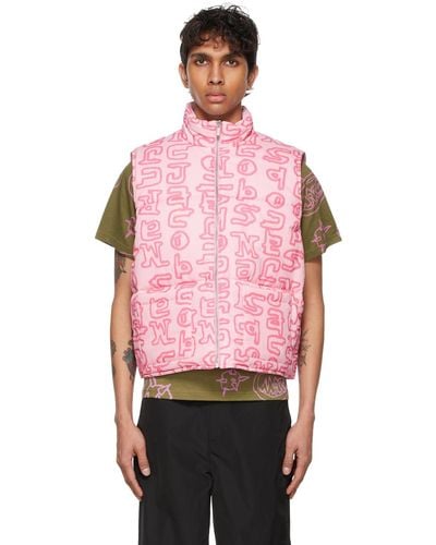 Marc Jacobs Print Puffer Vest - Pink
