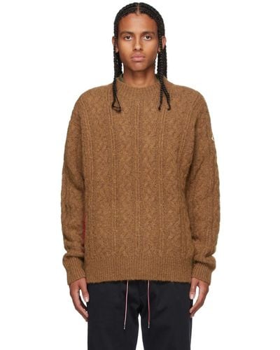 Moncler Tan Mohair & Alpaca Sweater - Brown