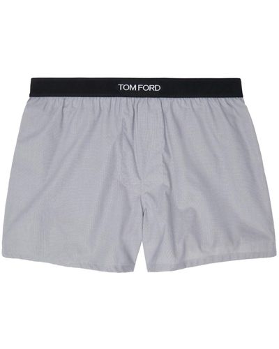 Tom Ford Grey Vented Boxers - Black
