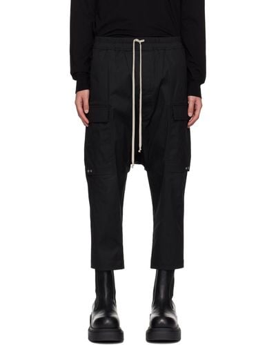 Rick Owens Porterville Cropped Cargo Trousers - Black