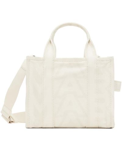 Marc Jacobs Off-white 'the Monogram Small' Tote