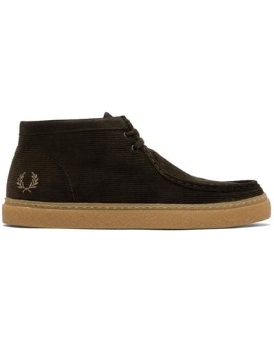 Fred Perry Brown Dawson Mid Sneakers - Black