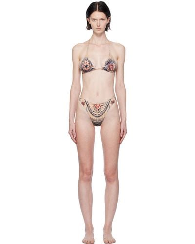 Jean Paul Gaultier Beige Soleil Bikini - Black