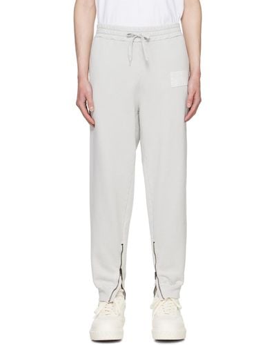 Moschino Pantalon de survêtement gris à cordon coulissant - Blanc