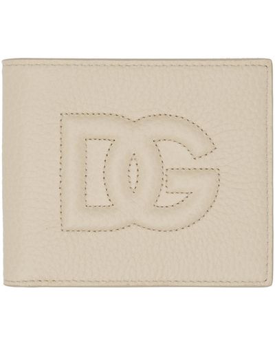 Dolce & Gabbana Portefeuille à logo dg et à deux volets - Neutre