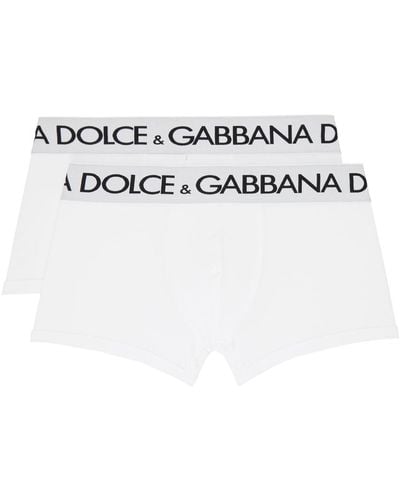 Dolce & Gabbana ホワイト ボクサー 2枚セット - ブラック