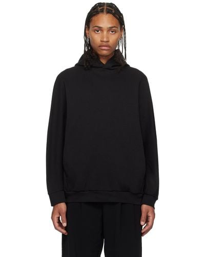 Attachment Panelled Hoodie - Black