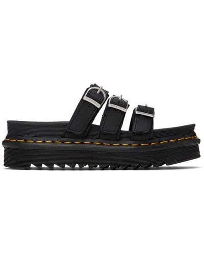 Dr. Martens Blaire Leather Slide Sandals - Black