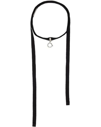 Ann Demeulemeester Mini Scarf Necklace - Black