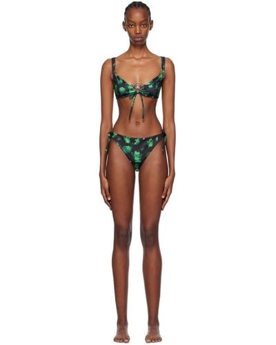 Chopova Lowena Green Suski Bikini - Black