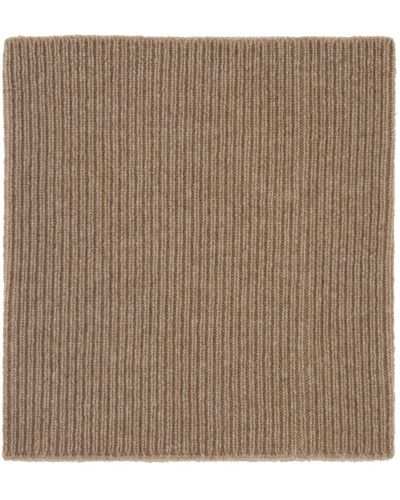 AURALEE Écharpe brune en tricot de cachemire de chevreau - Marron