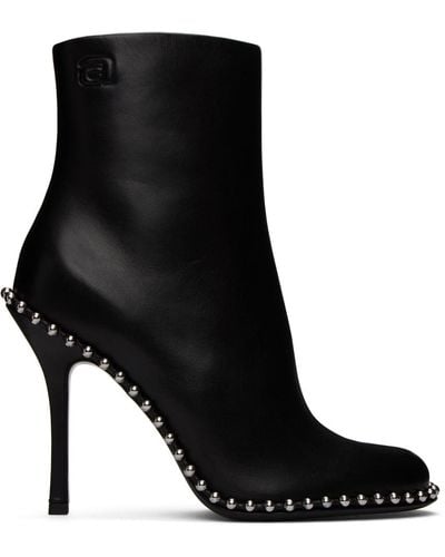 Alexander Wang 110mm Stud-embellished Leather Ankle Boots - Black