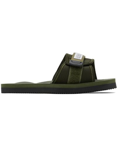 Suicoke Green Padri Sandals - Black