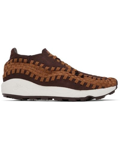 Nike Brown Air Footscape Woven Sneakers - Black