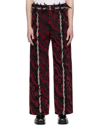 Chopova Lowena Black Sala Jeans - Red