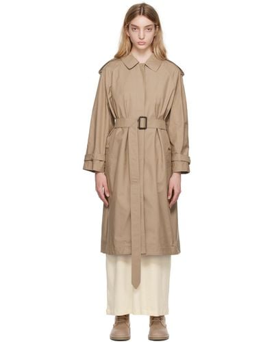 Max Mara Beige The Cube Belted Trench Coat - Black