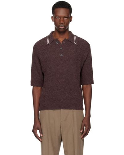 Our Legacy Burgundy Traditional Polo - Red