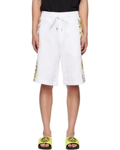 Versace White Barocco Shorts