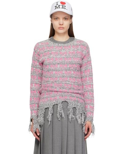 Ashley Williams Frayed Sweater - Multicolor