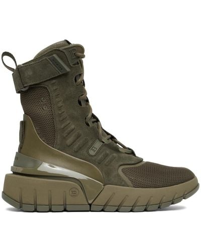 Balmain Suede B-army High-top Sneakers - Green