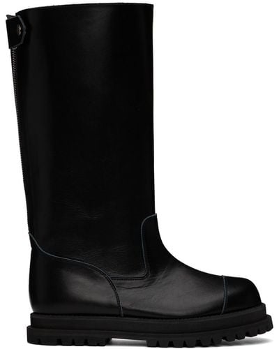 Tao Comme Des Garçons Heel Zip Boots - Black