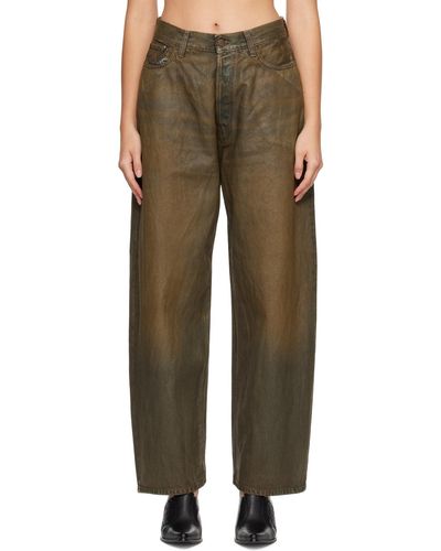 Acne Studios Jean ample brun - Multicolore