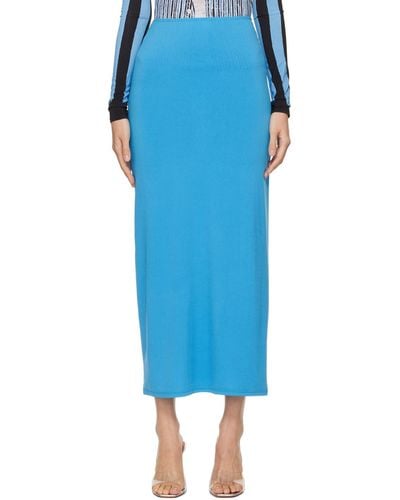 Miaou Blue Chiara Maxi Skirt