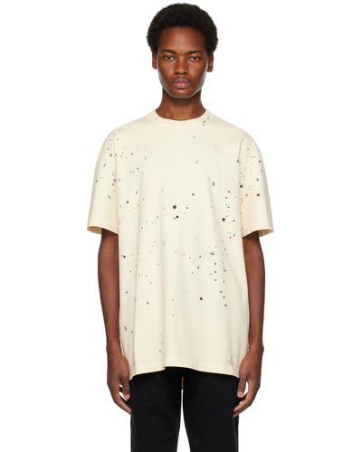 A_COLD_WALL* * Off-white Paint Splatter T-shirt - Natural