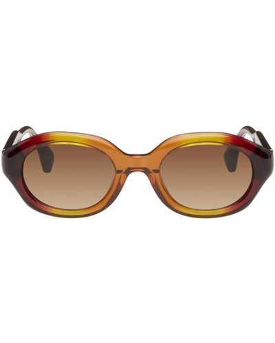 Vivienne Westwood Orange & Red Zephyr Sunglasses - Black