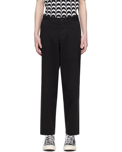 Fred Perry Black Straight Leg Trousers