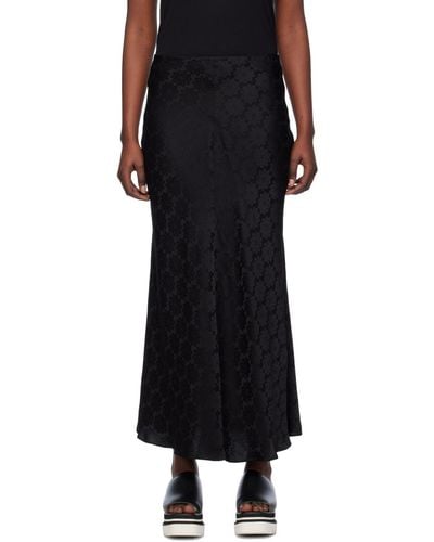 Stella McCartney Black Jacquard Maxi Skirt