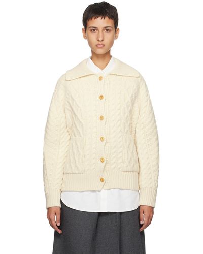 DUNST Off- Buttoned Cardigan - White